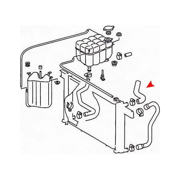 M-Benz W129 90-93 Radiator Hose,1295010182